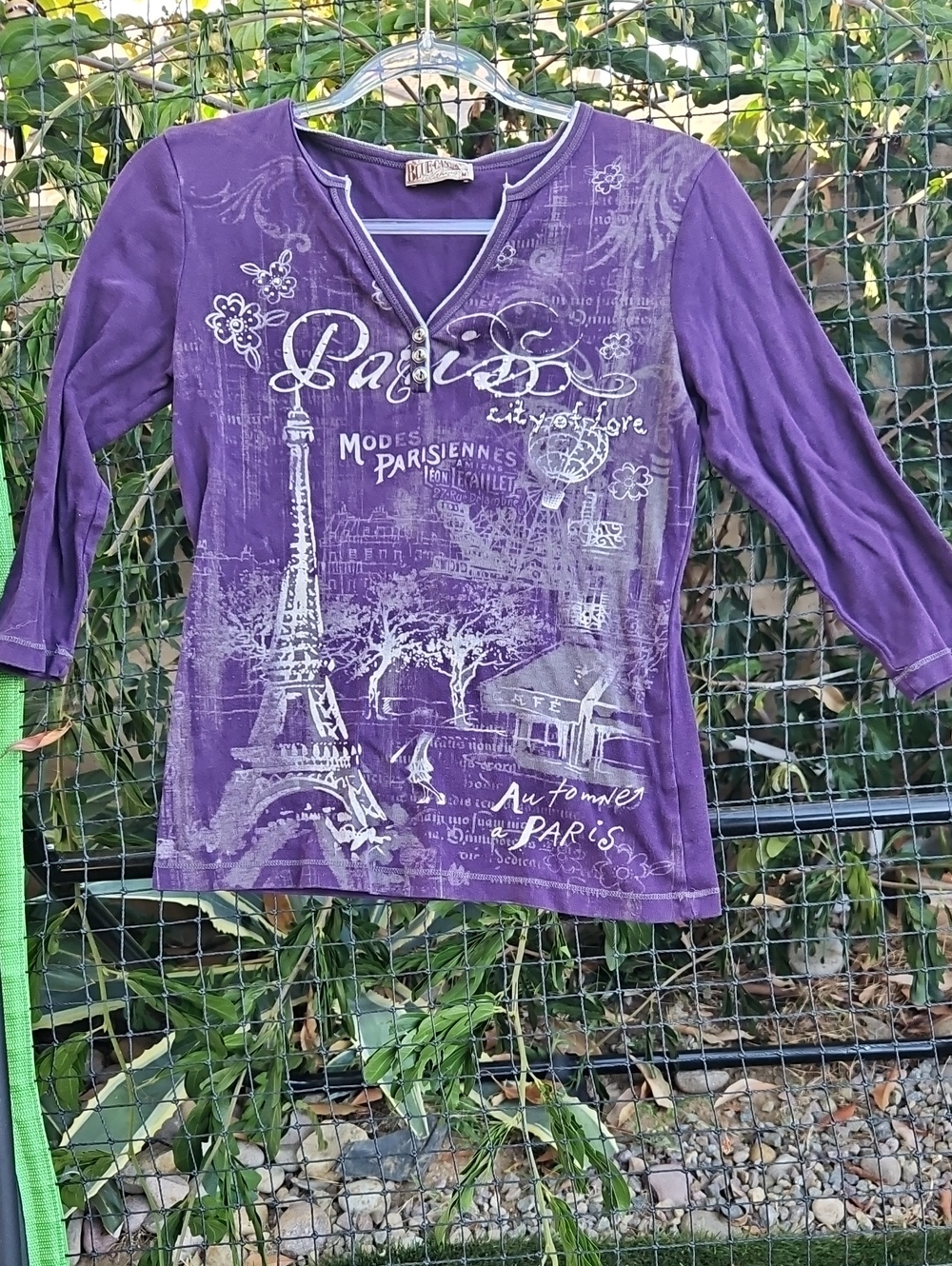 Girls' Purple Paris Graphic Long-Sleeve Tee by Alyssa